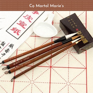 Bộ Cọ Thư Pháp Marie's Martol Lông Thú Loại Tốt