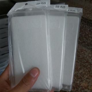 Bộ 3 chiếc ốp lưng cho galaxy S10 plus silicon trong suốt siêu mỏng(loại tốt)