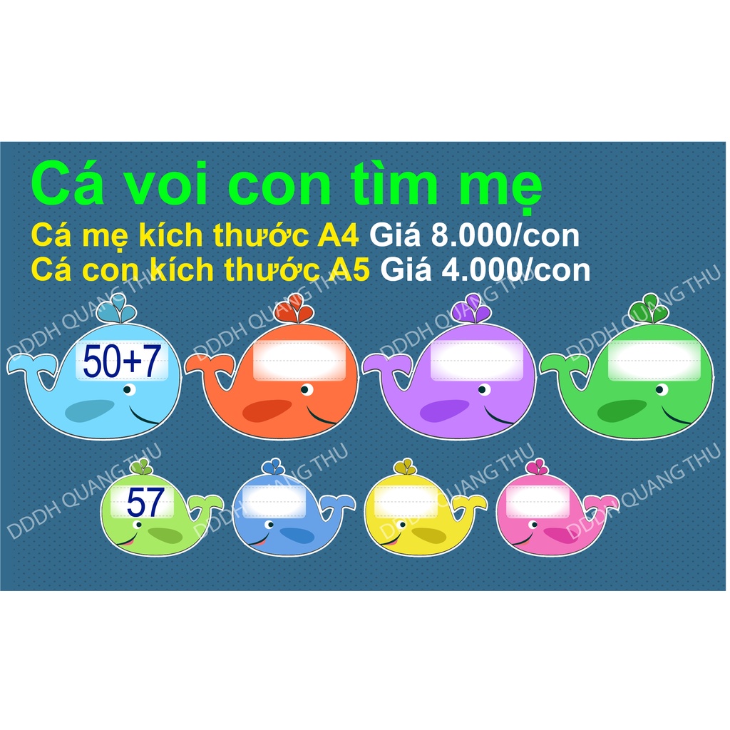 [Đồ dùng dạy học] Cá voi con tìm mẹ