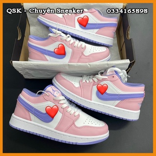 Giày Sneaker Jd Hồng Logo Tím  Giày thể Thao Nam Nữ Thấp Cổ Full Phụ Kiện