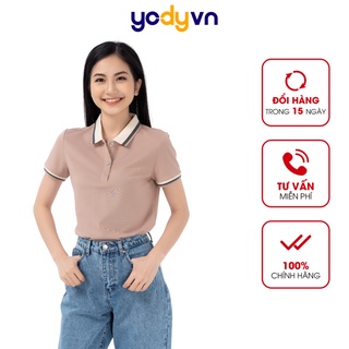 Áo Polo nữ YODY dệt hiệu ứng mắt chim giúp thấm hút mồ hôi tốt và siêu mềm mại APN3704
