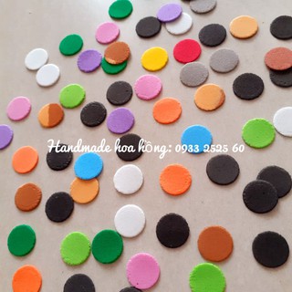 50 Hình tròn bằng xốp -1.2cm nhiều màu, làm hoa / nhụy hoa _ Phụ kiện làm thiệp, bao lì xì, scrapbook, bookmark, DIY