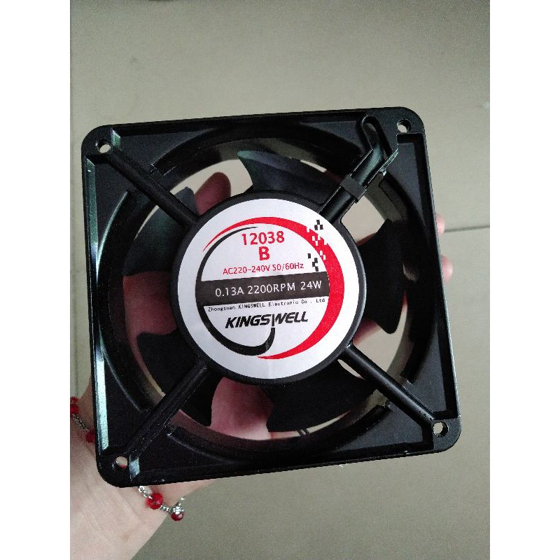 quạt tủ lạnh AC 220V 12x12cm