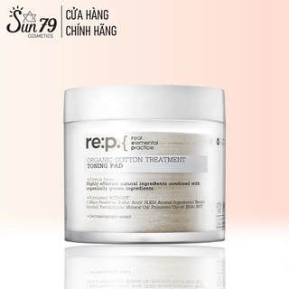Toner Dạng Miếng Giúp Tẩy Tế Bào Chết , Phục Hồi Da Sau Mụn RE:P Organic Cotton Treatment Toning Pad (90miếng) 130ml