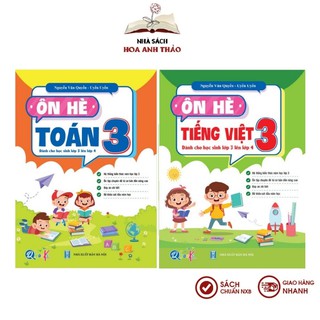Sách - Bài Tập Ôn Hè Toán và Tiếng Việt 3 - Dành cho học sinh lớp 3 lên 4 (Bộ 2 quyển)
