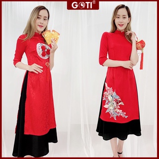 Áo Dài Cách Tân Nữ Đẹp Kiểu Áo Dài Tay Lỡ Đính Phụ Kiện GOTI 3151 3153 3157 3172 3161 3164 3160 3152