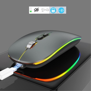 Chuột máy tính Không dây Bluetooth im lặng_Chuột không dây sạc điện (sạc như điện thoại)