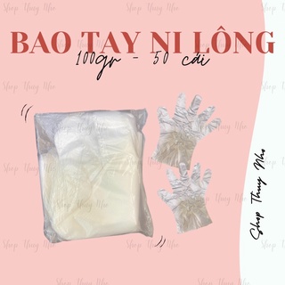 Set 50 cặp bao tay ni lông nhuộm tóc 1 lạng (100gram) dụng cụ chuyên dụng làm tóc Salon chuyên nghiệp