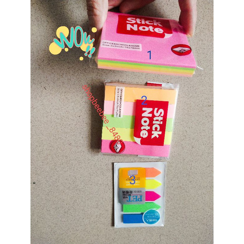 Giấy nhớ 5 màu , giấy note