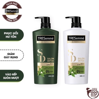 Dầu Gội - Xả Detox Tóc Chắc Khỏe Chiết Xuất Gừng Và Trà Xanh TRESemmé Salon Detox
