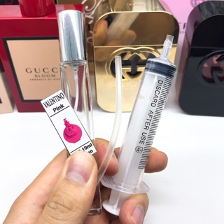 Combo: Ống chiết nước hoa thuỷ tinh + tem dán + dụng cụ chiết