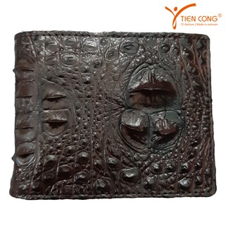 Ví Nam Da Cá Sấu Gù Tien Cong Màu Nâu - TCN1022