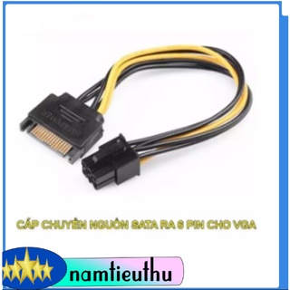 Cáp chuyển nguồn SATA ra nguồn phụ 6 pin cho VGA