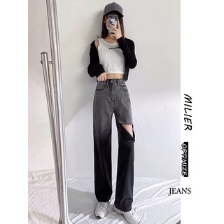 [ẢNH THẬT ĐỘC QUYỀN REPLEI1986] Quần jeans suông ombre 5048
