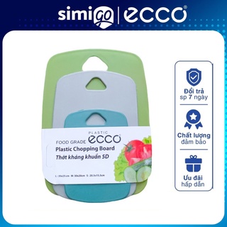 Bộ 3 Thớt Kháng Khuẩn - Thớt Nhựa PP Cao Cấp, An Toàn Chống Trơn Trượt, Xước Bề Mặt Chống Nấm Mốc