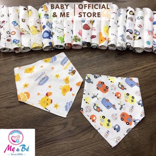 Khăn yếm tam giác Cotton có cúc bấm cho bé yêu hàng cao cấp