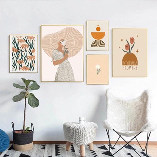 TRANH BỘ 5 CỠ ĐẠI KÈM KHUNG- PHONG CÁCH BOHO- MELYHOME