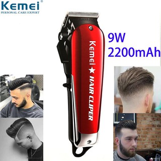 Tông đơ cắt tóc chuyên nghiệp kemei 2609 màu đỏ tươi công suất 9W