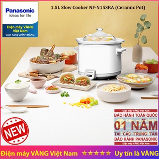 [Mã 267ELSALE hoàn 7% đơn 300K] Nồi nấu chậm Malaysia 1.5 lít Panasonic NF-N15 SRA