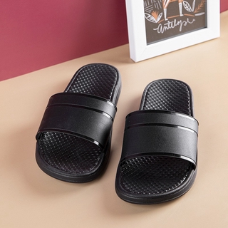 Dép nam nữĐỘC_Store quai ngang full đen mới siêu HOT ( tăng size)