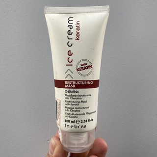 Hấp dầu phục hồi dành cho tóc yếu Keratin Inebrya Restructuring Mask 100ml