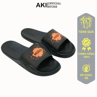 Dép xốp quai ngang cao cấp Mira FL Đen thể thao nam nữ dẻo nhẹ thời trang - MF003