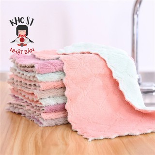 Combo 3 miếng khăn lau máy tính 2 mặt đa năng - thấm hút nước tốt - kháng khuẩn, mềm mịn