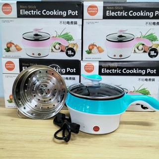Nồi Nấu Mini Đa Năng Nồi Lẩu Hai Tầng Có Khay Hấp Inox Ca Mi Đa Năng Chiên Xào Hấp Tiện Dụng