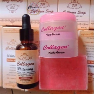 Combo serum và Bộ kem colagen Plus Vit E