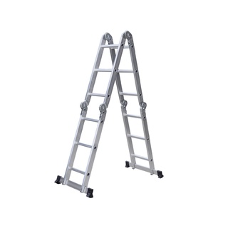 Thang nhôm gấp đoạn DIY TLG-3D chiều cao duỗi thẳng 3.6m, chữ A 1.8m, tải trọng 150kg