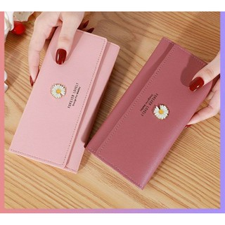 PVN19729 Ví nữ dài cầm tay hoa cúc đẹp đựng tiền nhiều ngăn thời trang T2