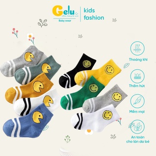 Set 5 đôi tất cao cổ GELU KIDS điều hòa không xù cho bé trai bé gái từ 1 đến 12 tuổi