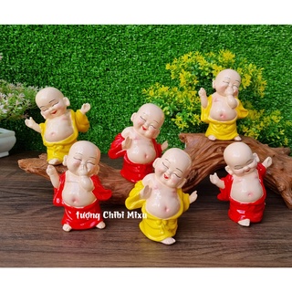 Tượng chú tiểu hoan hỉ 9cm bằng đất sét nung
