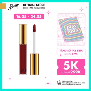 Son Kem Lì Bbia Last Velvet Lip Tint Version 3 - 15 Edge Boss (Màu Đỏ Mận) 5g - Bbia Official Store