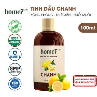 Tinh dầu Chanh Australia Homer 20ml/100ml - Lemon Essential Oil - đạt chuẩn chất lượng kiểm định