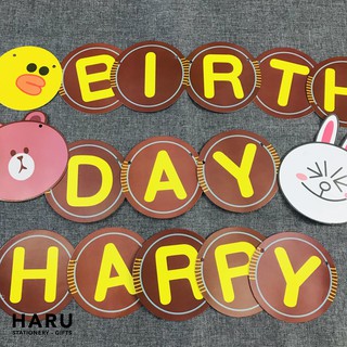 Dây cờ Happy Birthday trang trí tiệc (nhiều mẫu)