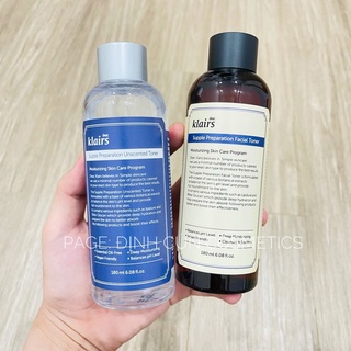 Nước hoa hồng Dear Klairs Supple Preparation Facial Toner 180ml - Hàng nhập khẩu chính hãng