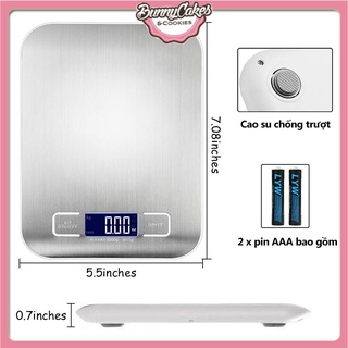 CÂN ĐIỆN TỬ MINI ĐỂ BÀN, NHÀ BẾP 5kg, Thiết Kế Đẹp, Cân Tiểu Ly [B.210]