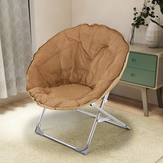 HomeBase FURDINI Ghế ngồi thư giãn bằng vải có thể gấp gọn W82xH85xD70cm màu nâu