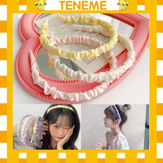 Bờm cài tóc Teneme bờm tóc vải nhún nhiều màu siêu yêu cho bạn gái BD30