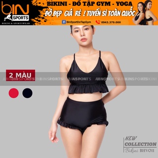 Đồ Bơi Nữ Đi Biển Hai Mảnh Viền Bèo Bin Sports BHV011