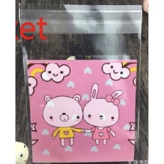 Bộ 10 / 20 / 50 túi kiếng tự dính 7x7cm đựng bánh kẹo, thun cột tóc, quà tặng nhỏ xinh