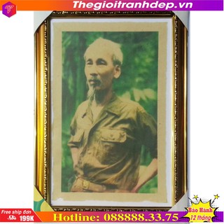 Tranh Bác Hồ, ảnh Hồ Chí Minh in trên giấy dó