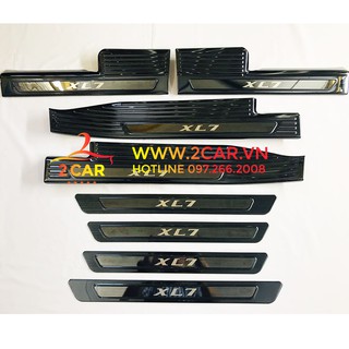[Mã LIFEAU5SALE giảm 20k đơn 50k] Ốp bậc cửa, Nẹp bước chân xe Suzuki XL7 2019- 2021 mẫu titan cao cấp