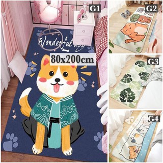 [FREESHIP❤️] Thảm Chân Giường 3D - Thảm Lau Chân Cao Cấp 80x200cm chống trơn trượt
