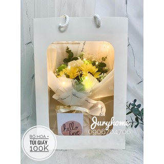 Bó hoa mix siêu xinh kèm túi giấy