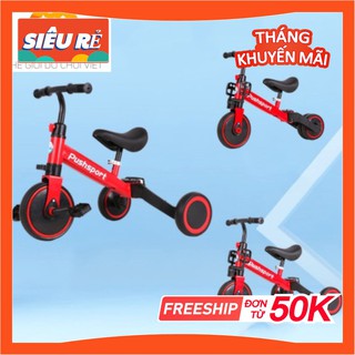 Xe đạp thăng bằng kiêm chòi chân 3in1 cho bé - Chính Hãng Push Sport