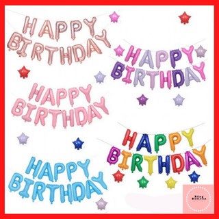 BONG BÓNG CHỮ HAPPY BIRTHDAY  FREESHIP Bộ bong bóng chữ HAPPY BIRTHDAY trang trí sinh nhật size 16inch nhiều màu