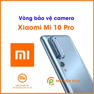 Vòng bảo vệ Xiaomi Mi 10 Pro - Ốp viền camera Xiaomi Mi 10 Pro kim loại màu xanh