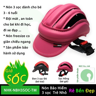 Mũ nón bảo hiểm Xe Đạp, trượt Patin cho bé Gái - NHK-NBH3SOC-TM-BG (Nhiều màu)